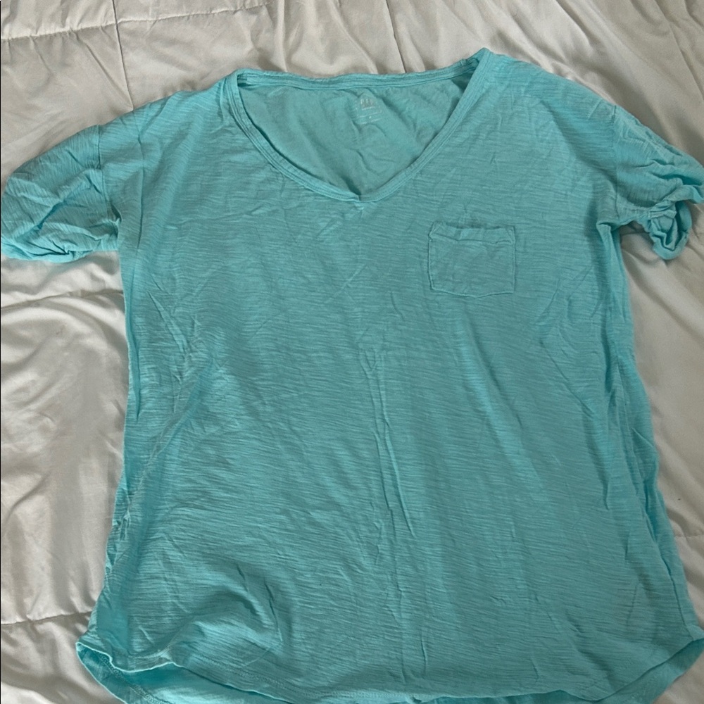 GAP Aqua Blue Crew Neck Tee
